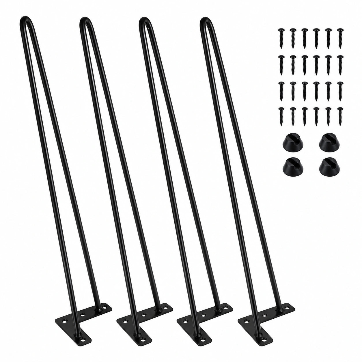 22 Zoll Haarnadel-Tischbeine aus Metall, robust für Möbelbau, schwarz