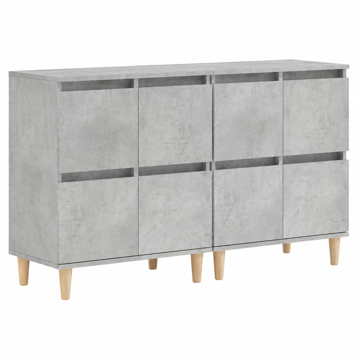 Homgoday Buffet-Schränke, 2er-Set, Betongrau, 60x35x70 cm, Küchenkommode
