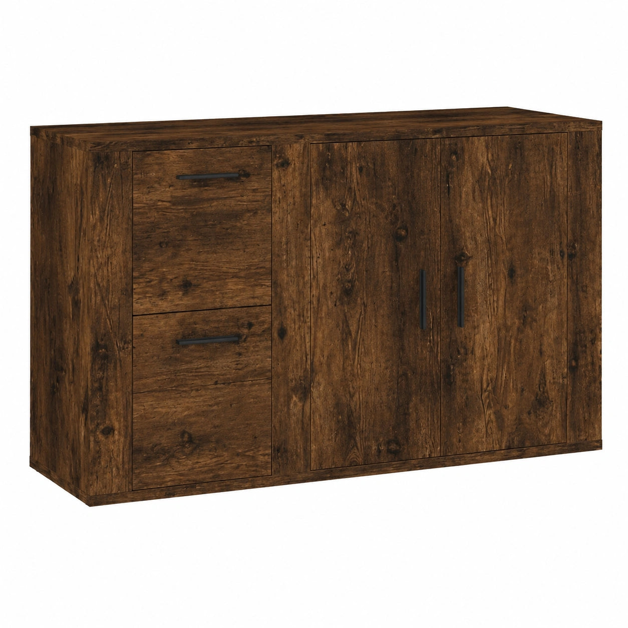 Homgoday Vintage-Sideboard, geräucherte Eiche, 100x33x59,5 cm, vielseitiger Küchenschrank