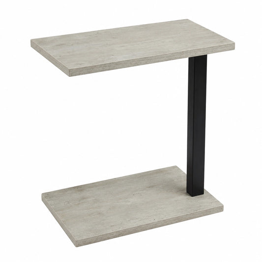 Moderner Laptoptisch in Betonoptik, Schwarz, Verschiedene Höhenoptionen, 45 x 25cm