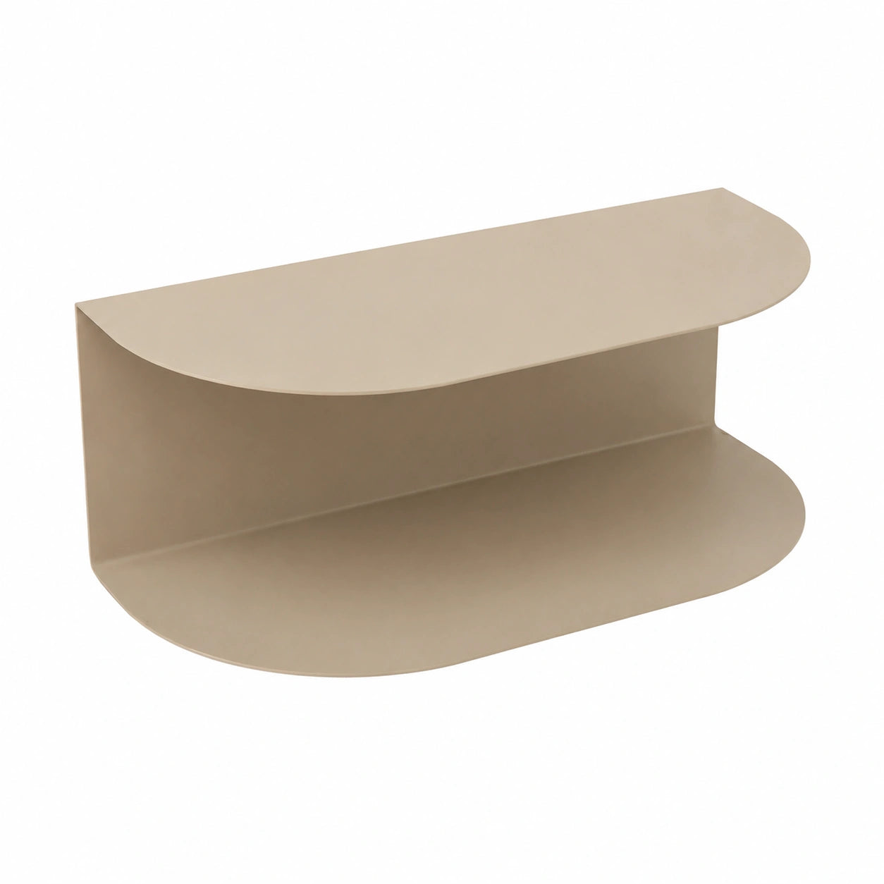 MILUKA Zwei schwebende Nachttische aus Metall in Sandbeige | 40 x 20 cm, doppelte Ebenen | Modernes wandmontiertes Regal